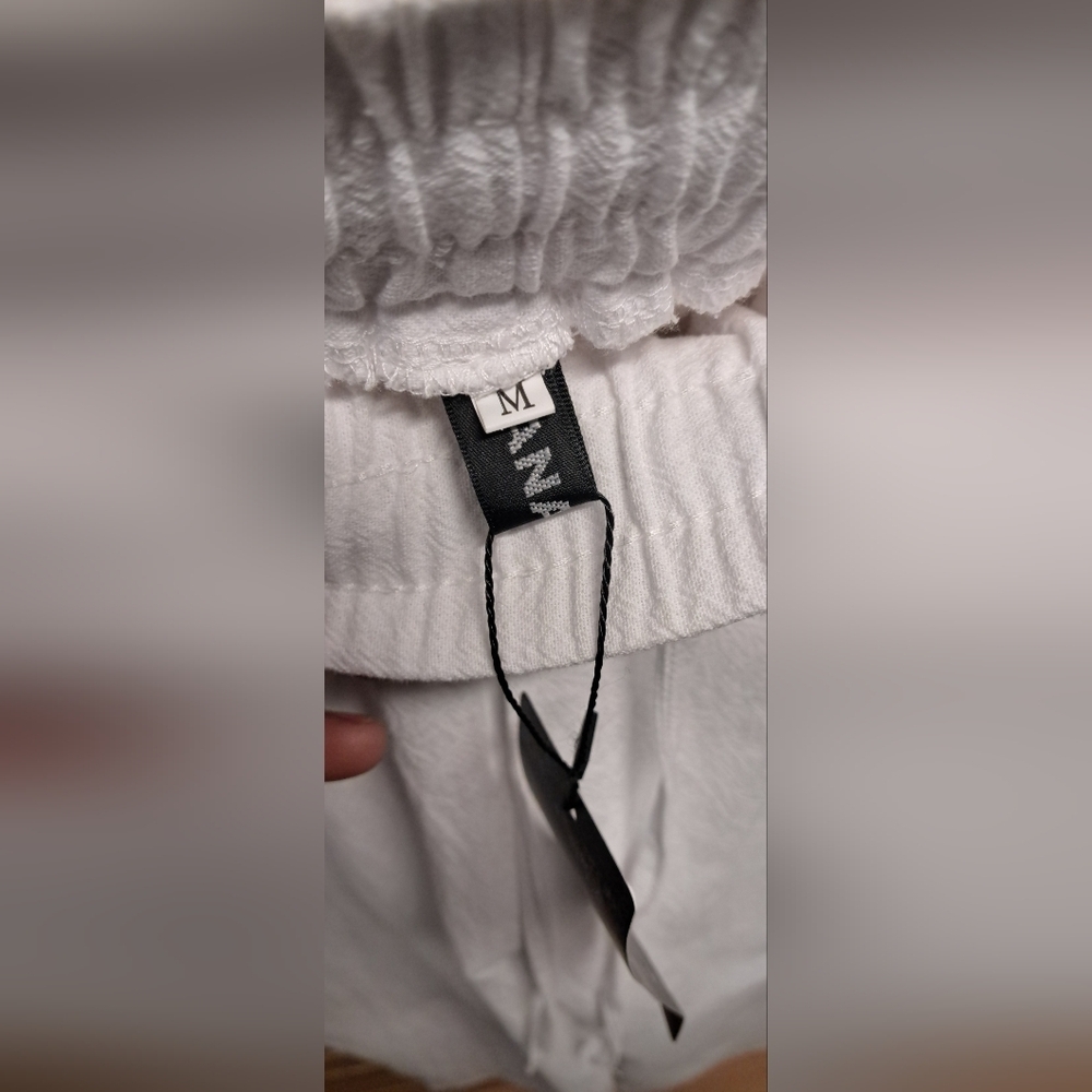 Linen/Cotton Blend Drawstring Lounge Pants Size M - Picture 4 of 5